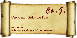 Csucsi Gabriella névjegykártya