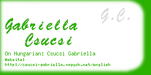 gabriella csucsi business card